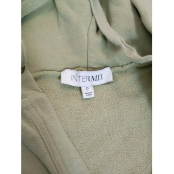 Intermix Hooded Romper Size P Green  With Drawstring Waist & Short Sleeves - Picture 2 of 13